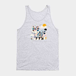 Stripes in the sunset - abstract tiger illustration Tank Top